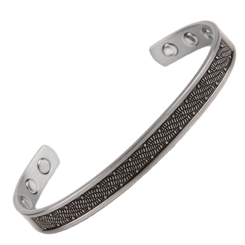 Silver Design Magnetic Bracelet